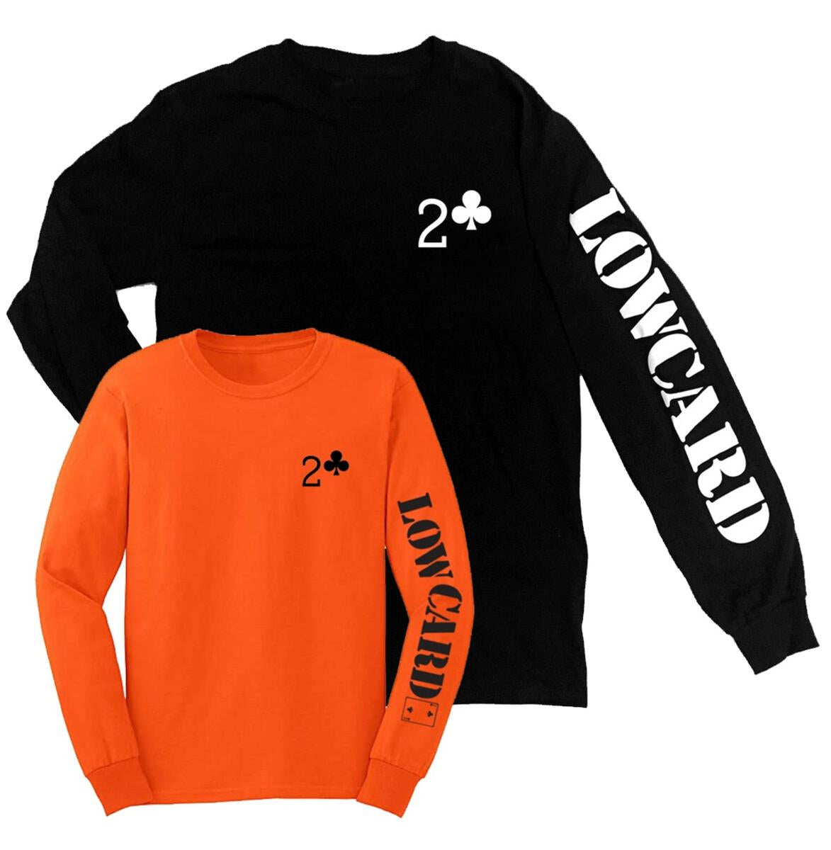 LOWCARD WORK LONG SLEEVE (BLACK AND ORANGE)