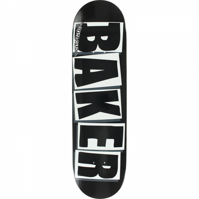 BAKER BRAND LOGO DECK-8.25 BLK/WHT