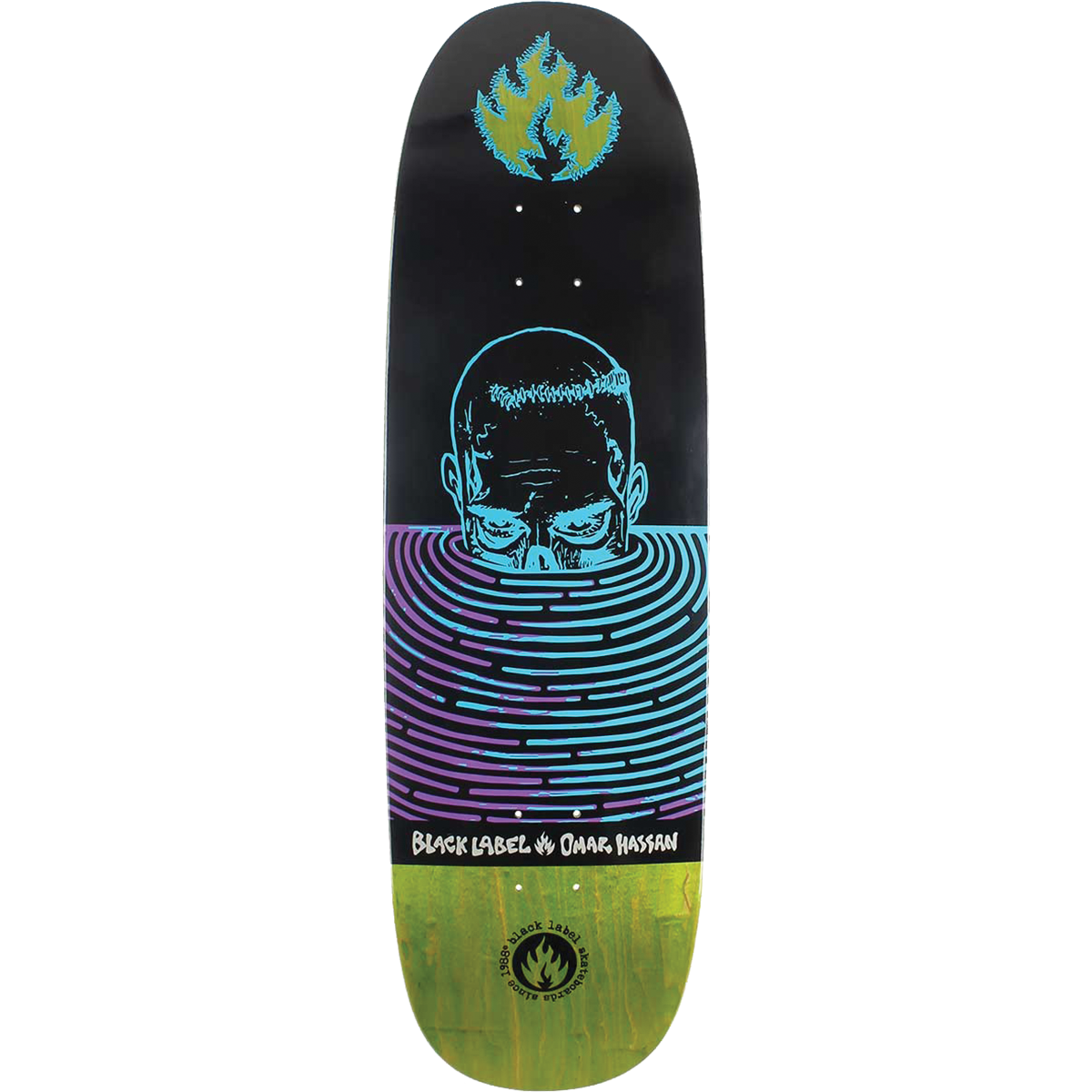 BLACK LABEL OMAR HASSAN S.O.S. BLACK WIDOW SHAPED DECK 9.25