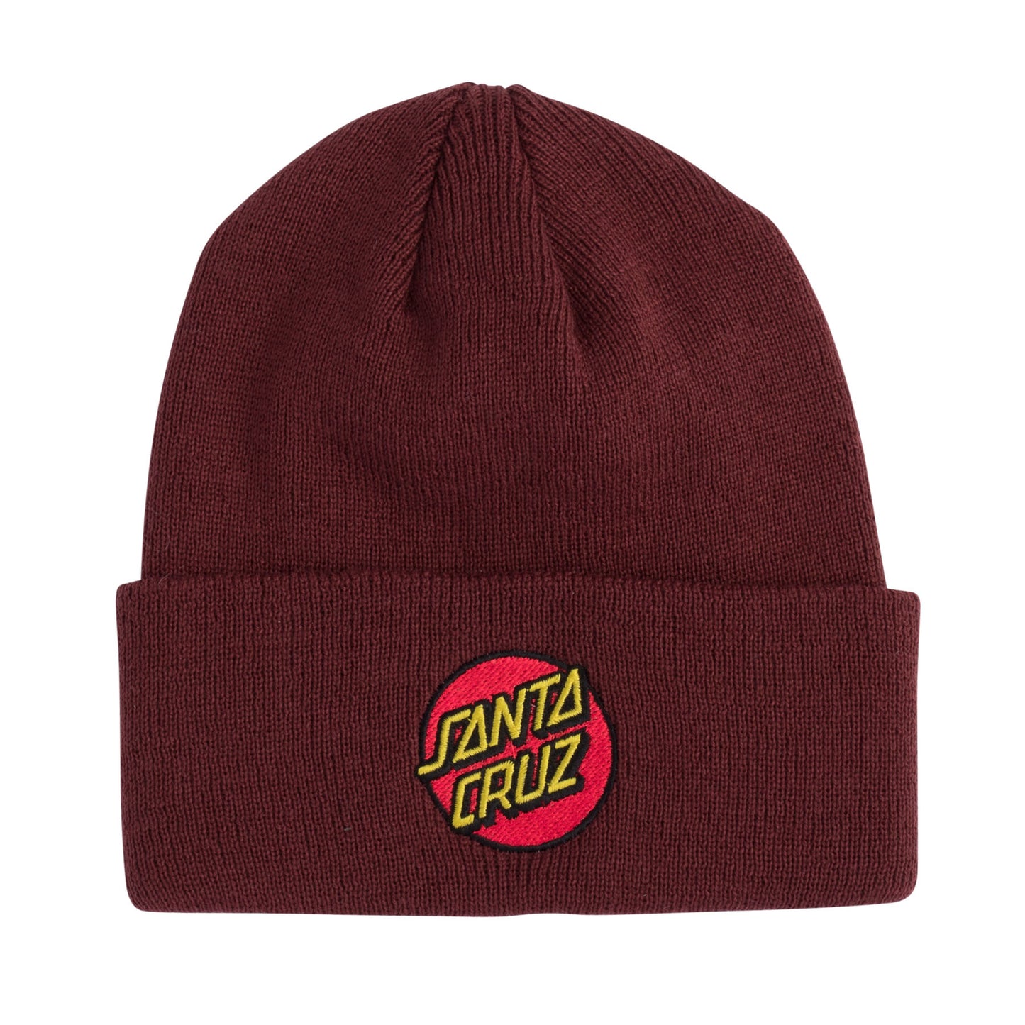 Classic Dot Beanie Long Shoreman Hat Unisex (Maroon)