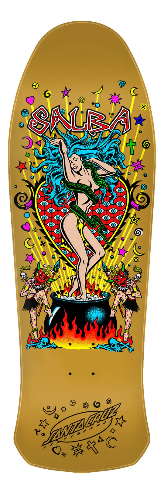 SANTA CRUZ SALBA WITCH DOCTOR RE-ISSUE DECK - GOLD (10.4)