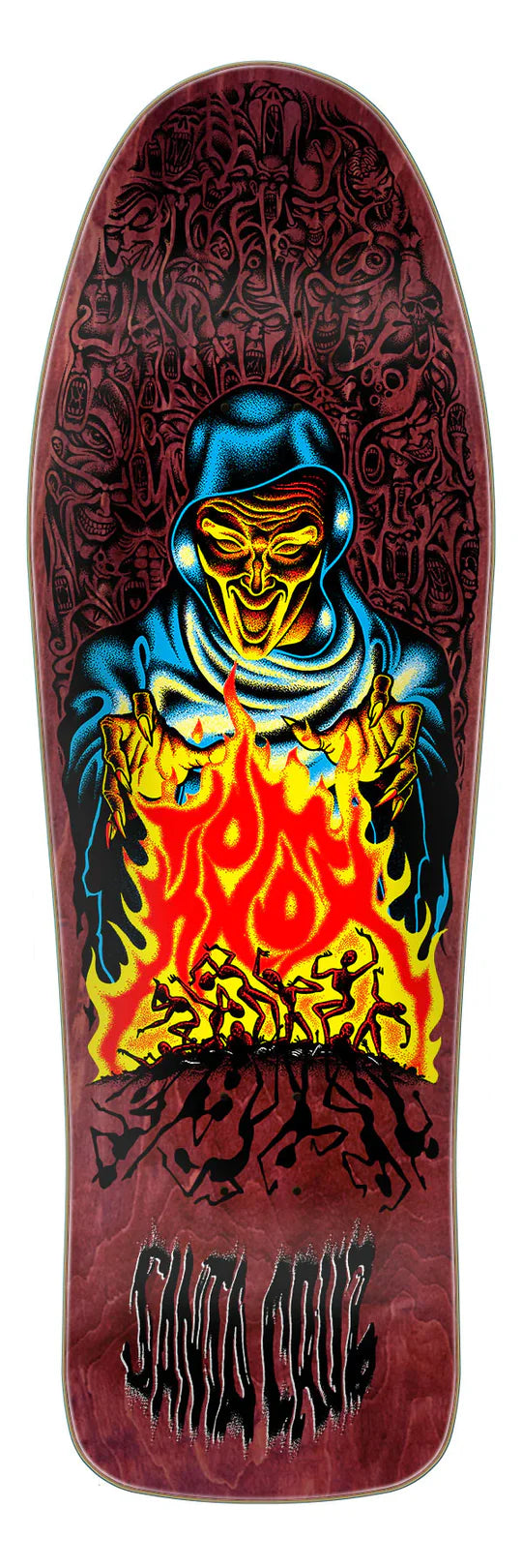 SANTA CRUZ KNOX FIREPIT RE-ISSUE DECK - BURGUNDY (10.00)