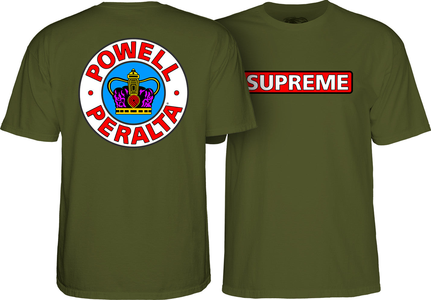 Powell Peralta Supreme T-Shirt - Military Green