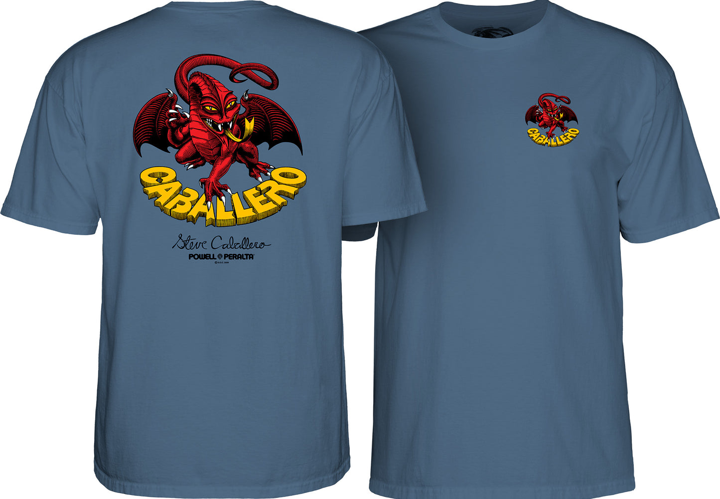 Powell Peralta Steve Caballero Dragon II T-Shirt Indigo Blue