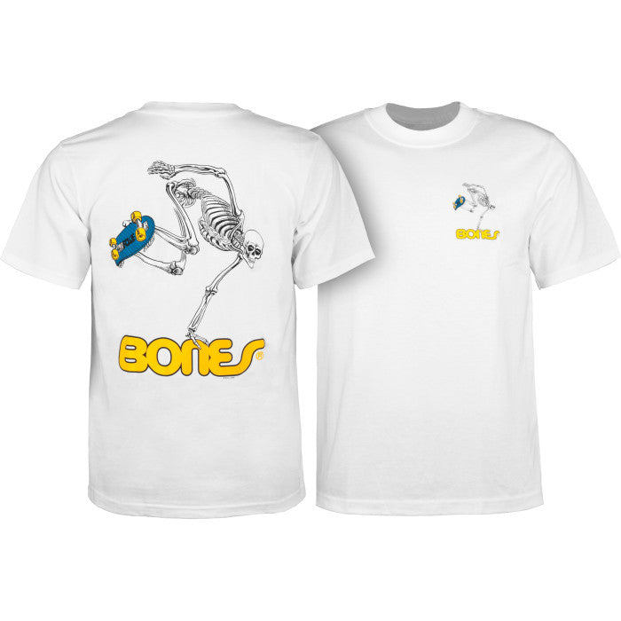 T-SH YOUTH SKATEBOARD SKELETON WHITE SM