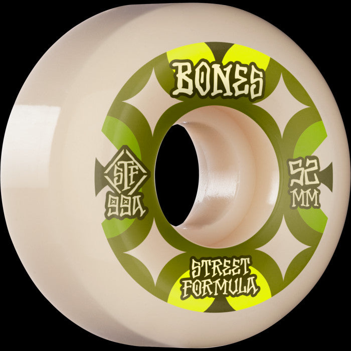 BONES STF V5 RETROS 52mm 99A White (Set of 4)
