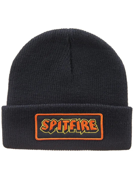 SF HELLFIRE SCRIPT PATCH CUFF BEANIE BLACK