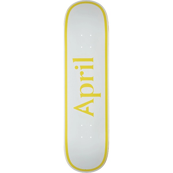APRIL TEAM OG LOGO YELLOW/WHITE TWIN TAIL DECK 8.25