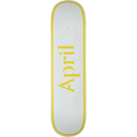 APRIL TEAM OG LOGO YELLOW/WHITE TWIN TAIL DECK 8.25