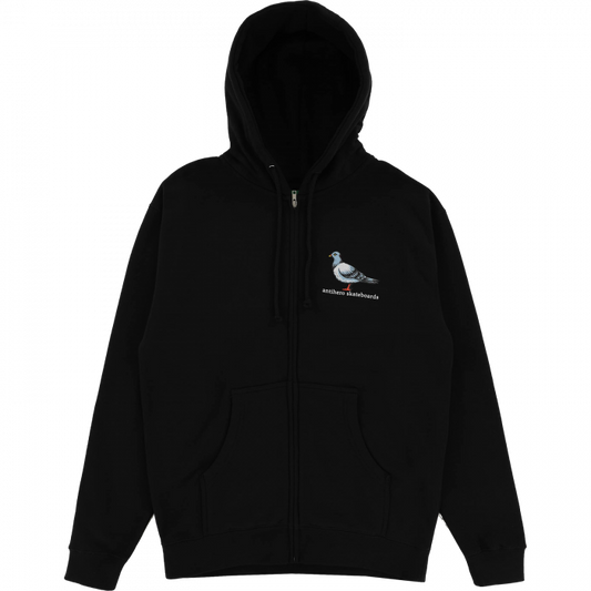 ANTI-HERO LIL PIGEON BLACK ZIP UP HOODIE