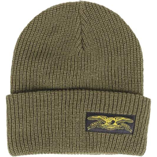 AH STOCK EAGLE CUFF BEANIE OLIVE