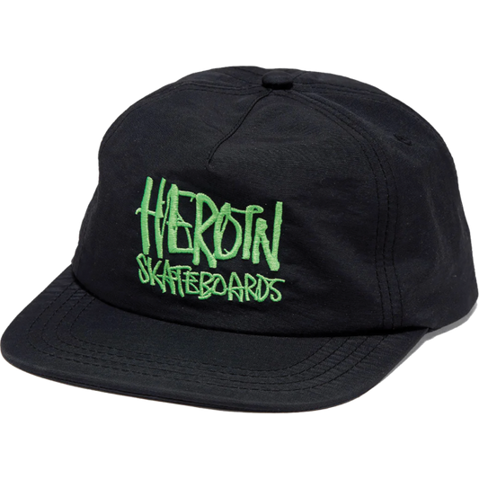 HEROIN SCRIPT NYLON HAT ADJ-BLK/GRN