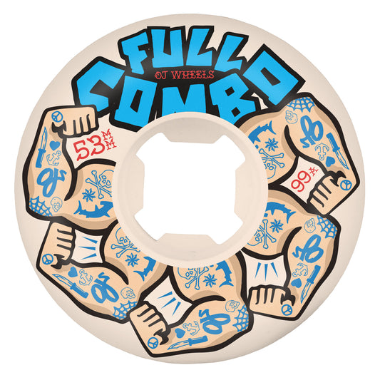 53mm Team Elite White Full Combo 99a OJ Wheels