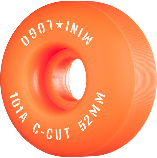 Mini Logo Skateboard Wheels C-cut "2" 52mm 101A Orange 4pk