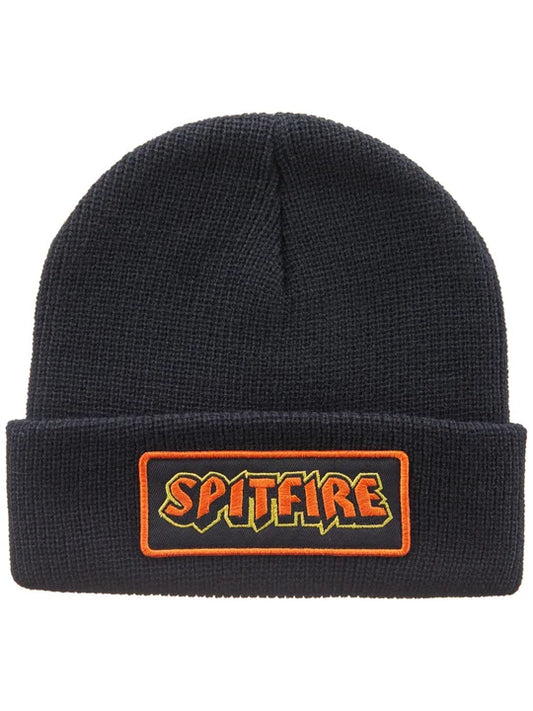 SF HELLFIRE SCRIPT PATCH CUFF BEANIE BLACK